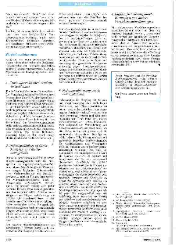 Vorschauseite 3: Typische Schutzlücken in der Vermögensschaden-Haftpflichtversicherung des Betreuers