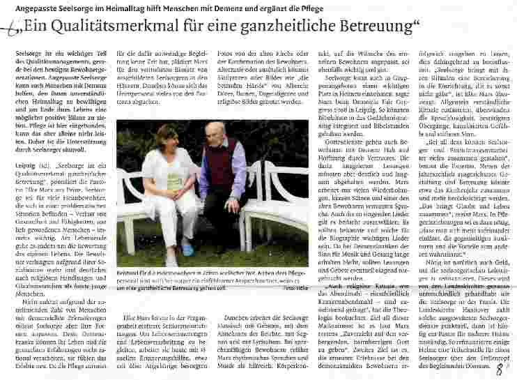Vorschauseite 1: Ein Qualitätsmerkmal für eine ganzheitliche Betreuung