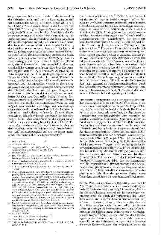 Vorschauseite 3: Gesetzlich normierte Kommunikationshilfen für Gehörlose