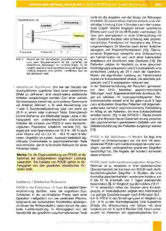 Vorschauseite 4: Postoperative kognitive Dysfunktion
