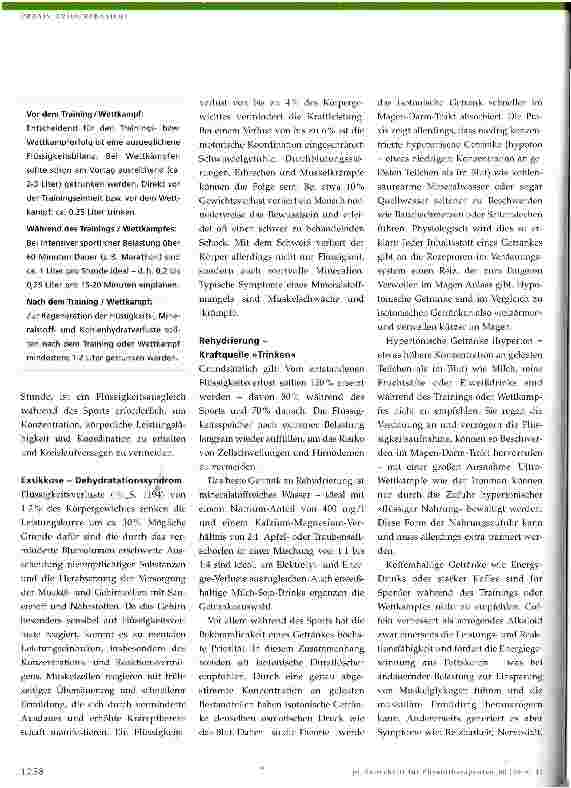 Vorschauseite 2: Richtig Trinken bei Training und WettkampfLeistungssteigerung durch optimale Flüssigkeitsbilanz und Getränkeauswahl