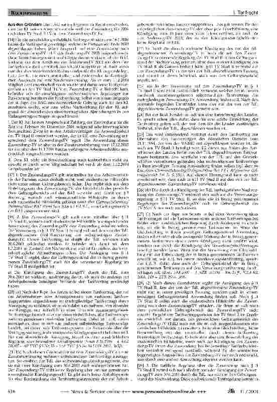 Vorschauseite 2: Mehrgliedriger Tarifvertrag -Kündigungsmöglichkeit durch eine von mehreren Tarifvertragsparteien auf Arbeitgeberseite