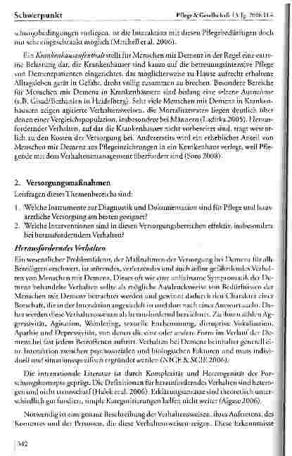 Vorschauseite 6: Institut für Forschung und Transfer in der Pflege und Behandlung von Menschen mit Demenz: Konzept