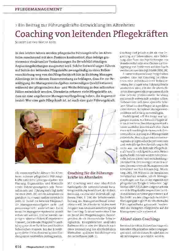 Vorschauseite 1: Coaching von leitenden Pflegekräften