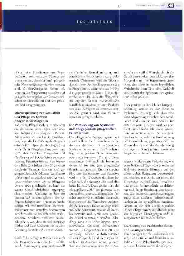 Vorschauseite 2: Sexualität in der pflege