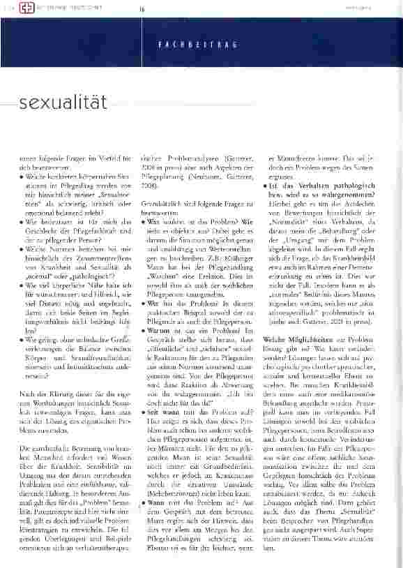 Vorschauseite 3: Sexualität in der pflege