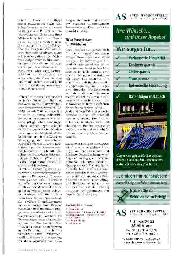 Vorschauseite 3: Vom ambulanten Dienst zum Pflegevollversorger