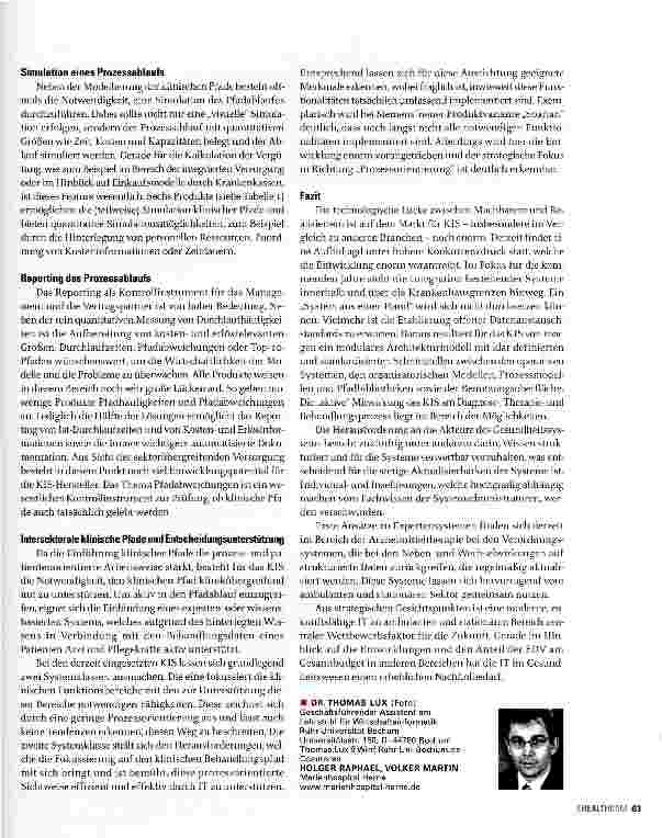 Vorschauseite 3: IT-Systeme als Bindeglied zwischen ambulanter und stationärer Patientenversorgung