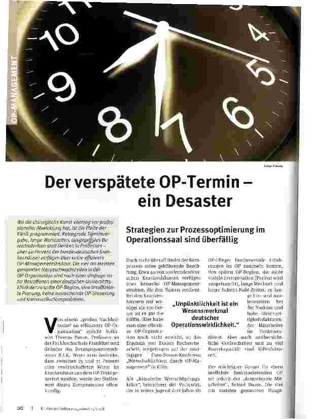 Vorschauseite 1: Der verspätete OP-Termin - ein Desaster