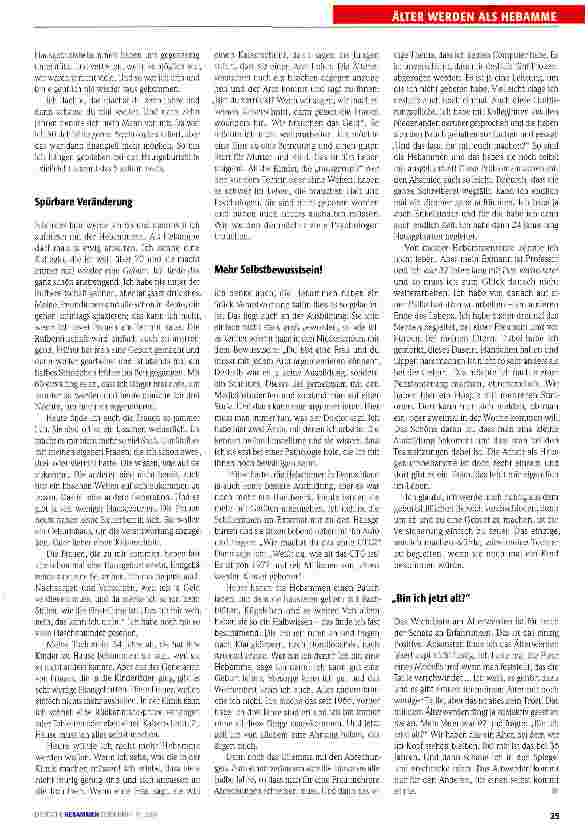 Vorschauseite 2: Mit 70 noch Hausgeburten?