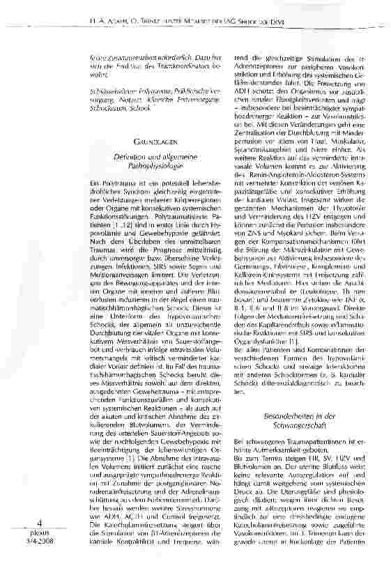 Vorschauseite 2: DIE ERSTVERSORGUNG DES POLYTRAUMATISIERTEN PATIENTEN