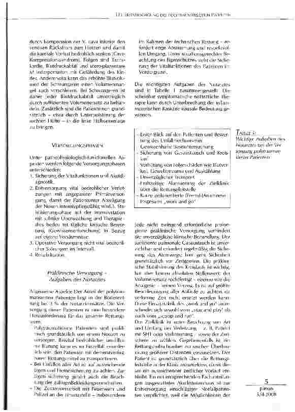 Vorschauseite 3: DIE ERSTVERSORGUNG DES POLYTRAUMATISIERTEN PATIENTEN