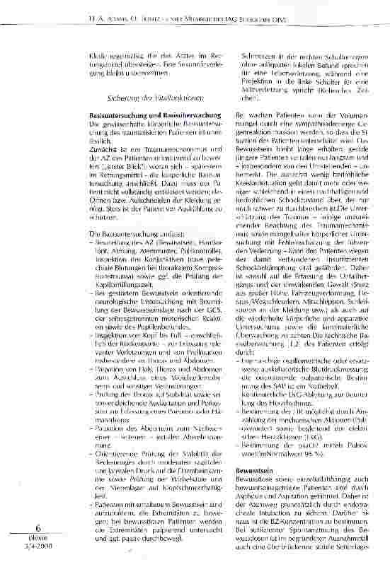 Vorschauseite 4: DIE ERSTVERSORGUNG DES POLYTRAUMATISIERTEN PATIENTEN