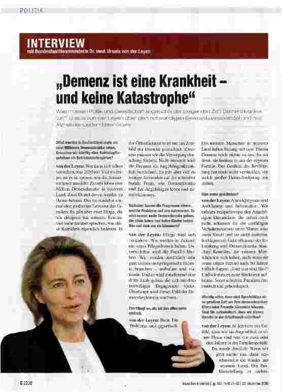 Vorschauseite 1: „Demenz ist eine Krankheit -und keine Katastrophe