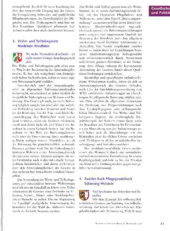Vorschauseite 4: Die Nachfolgeregelungen der Länder zum Heimgesetz - ein vorweggenommener Nachruf