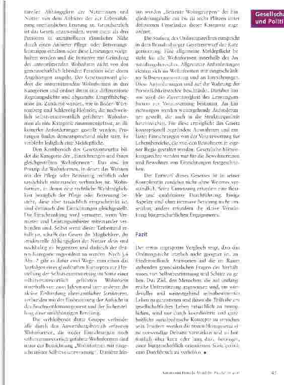 Vorschauseite 6: Die Nachfolgeregelungen der Länder zum Heimgesetz - ein vorweggenommener Nachruf