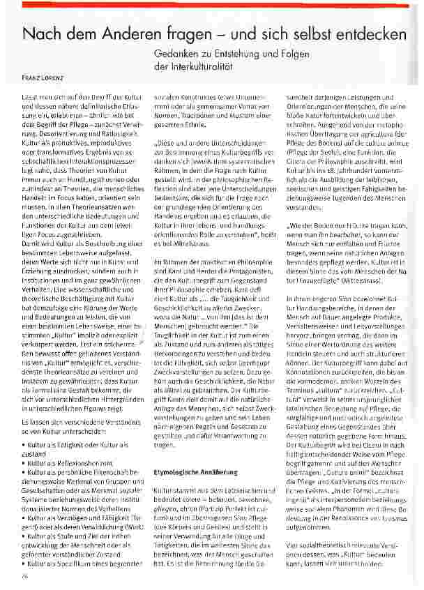 Vorschauseite 1: Nach dem Anderen fragen - und sich selbst entdecken