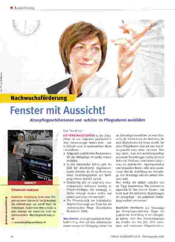 Vorschauseite 1: NachwuchsförderungFenster mit Aussicht!