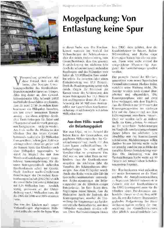 Vorschauseite 1: Mogelpackung: Von Entlastung keine Spur