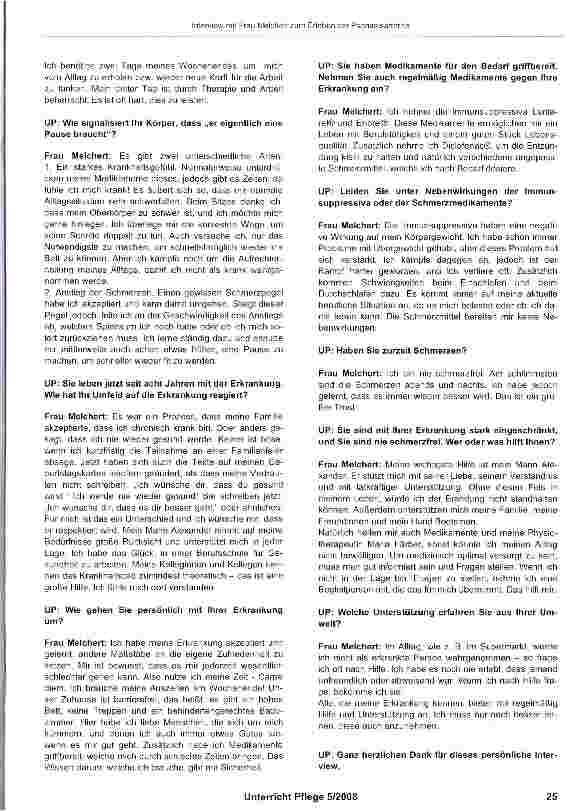 Vorschauseite 2: Erleben der Psoriasisarthritis aus Sicht einer Betroffenen - ein Leitfadeninterview