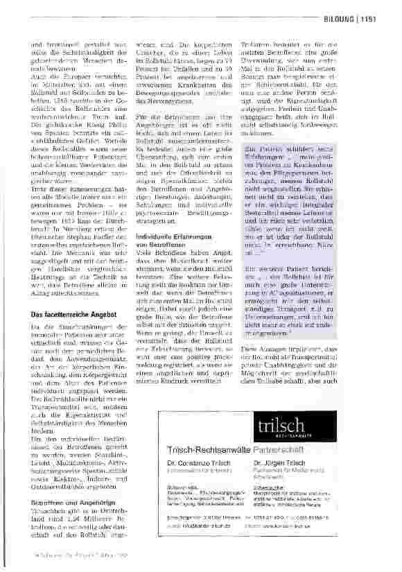 Vorschauseite 2: Der Rollstuhl -Transportgerät oder mehr?