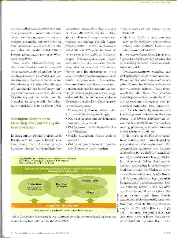 Vorschauseite 3: Perspektiven erweitern! Salutogene Gesundheitsförderung in der PhysiotherapieGesundheitsund Krankheitsorientierung durch die Umsetzung des ressourcenorientierten Salutogenesemodel…