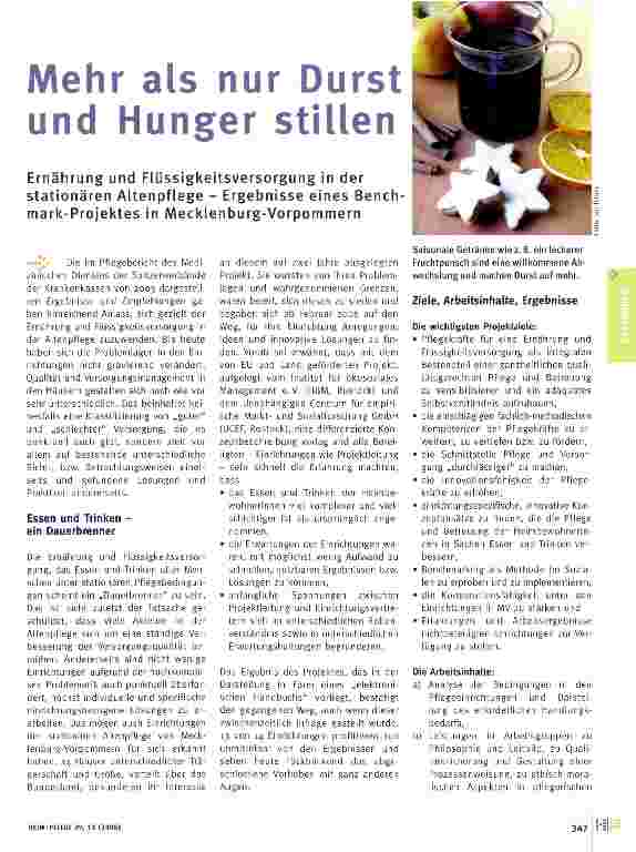 Vorschauseite 1: Mehr als nur Durst und Hunger stillen