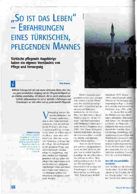 Vorschauseite 1: So ist das Leben - Erfahrungen eines türkischen pflegenden Mannes