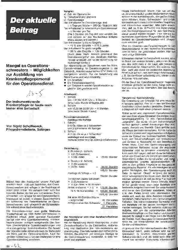Vorschauseite 1: Mangel an Operationsschwestern - Möglichkeiten zur Ausbildung von Krankenpflegepersonal für den Operationsdienst