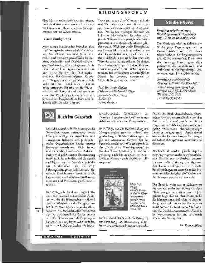 Vorschauseite 3: Berufsintegriert studieren Pflegemanagement-Studium an der Katholischen Fachhochschule Freiburg