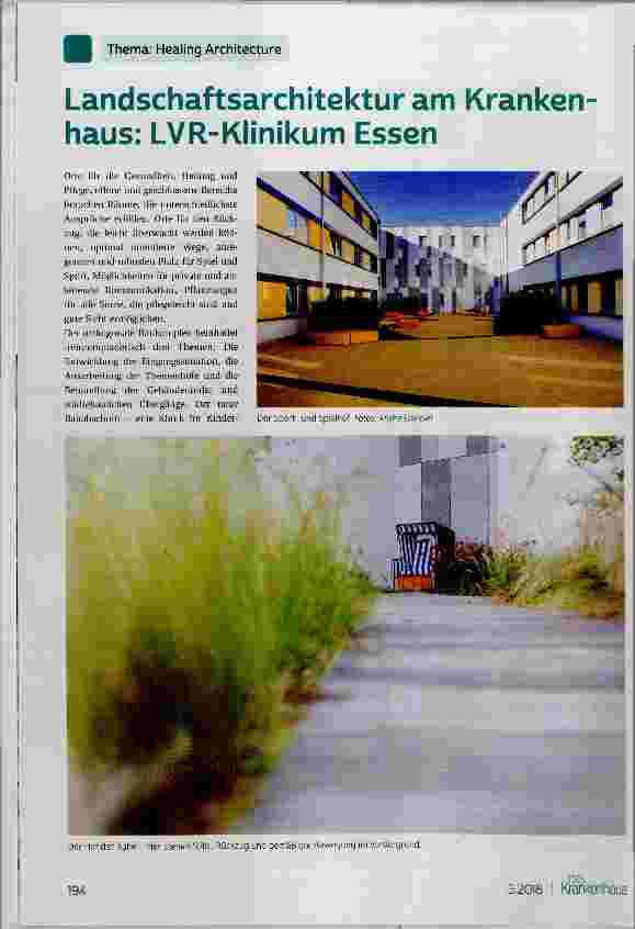 Vorschauseite 1: Landschaftsarchitektur am Krankenhaus: LVR-Klinikum Essen