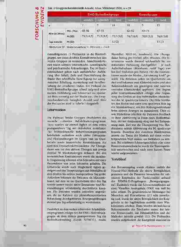 Vorschauseite 4: EMG-Biofeedbacktraining bei Patienten mit Knieendoprothese