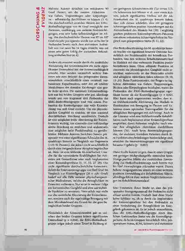 Vorschauseite 6: EMG-Biofeedbacktraining bei Patienten mit Knieendoprothese