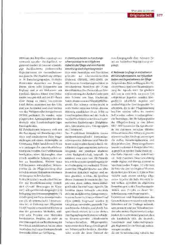 Vorschauseite 3: Swiss Research Agenda for Nursing (SRAN): Die Entwicklung einer Agenda für die klinische Pflegeforschung in der Schweiz