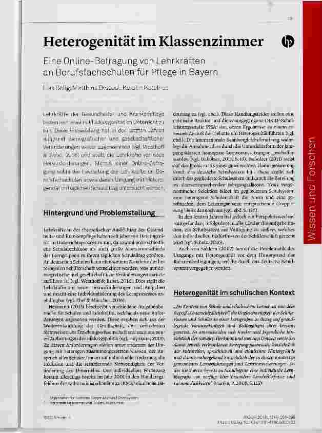 Vorschauseite 1: Heterogenität im Klassenzimmer