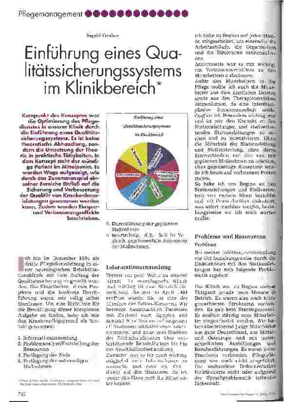 Vorschauseite 1: Einführung eines Qualitätssicherungssystems im Klinikbereich