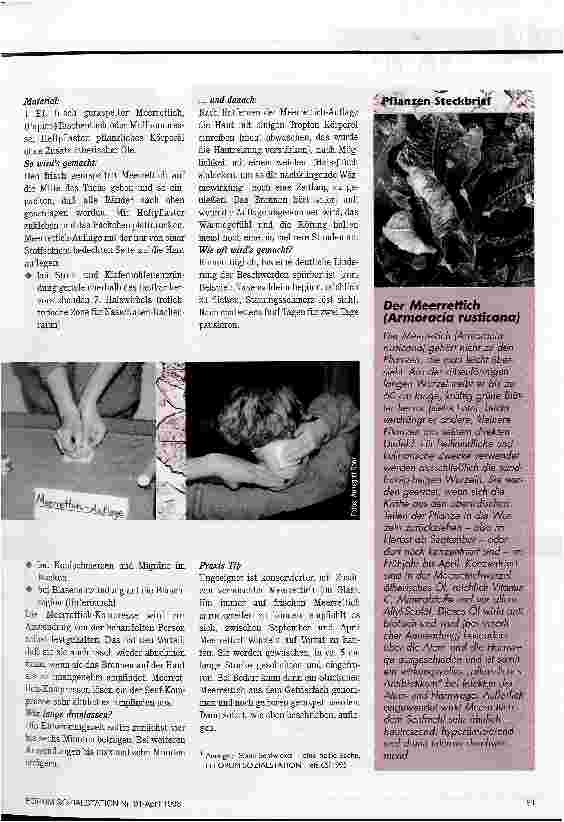 Vorschauseite 2: Bös muß bös vertreiben Die Meerrettich-Kompresse