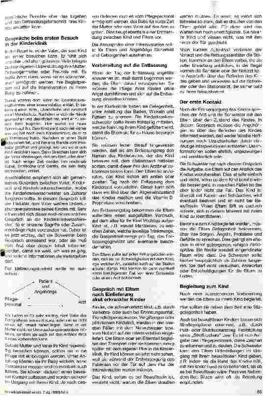 Vorschauseite 2: Begleitung und Beratung von Patienten und deren Angehörigen auf der Kinderintensivstation - Teil 1