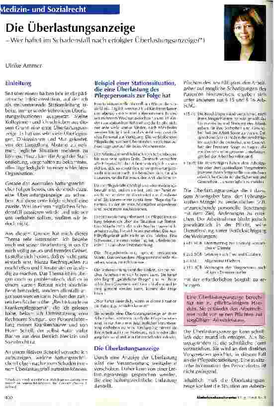 Vorschauseite 1: Die Überlastungsanzeige Wer haftet im Schadensfall nach erfolgter Überlastungsanzeige?
