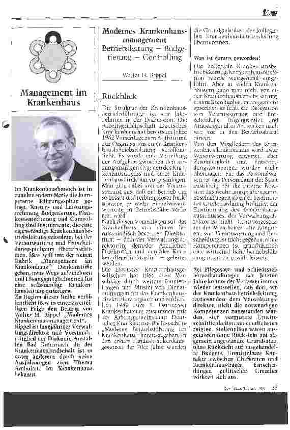 Vorschauseite 1: Modernes Krankenhausmanagement Betriebsleitung-Budgetierung-Controlling