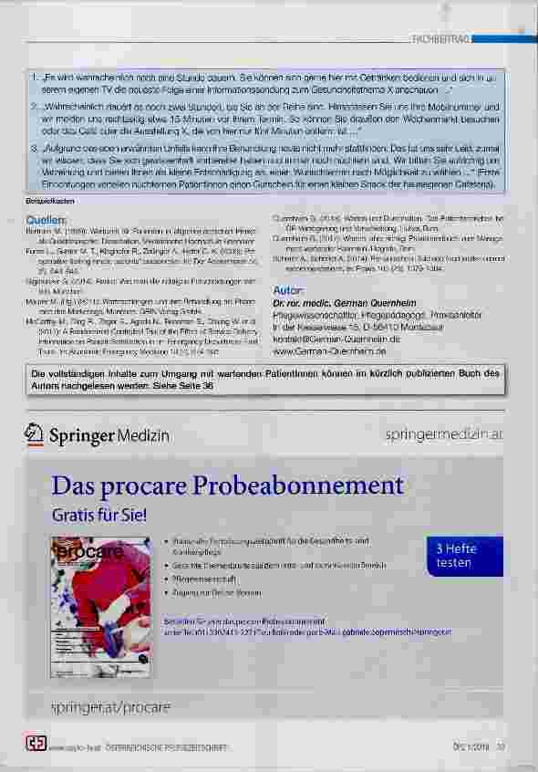Vorschauseite 3: Praktische Tipps zum Wartemanagement