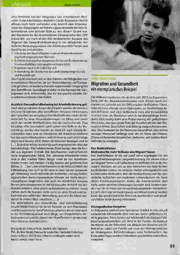 Vorschauseite 2: Das Leeraner Gesundheitsförderungsprogramm (LGFP): Erwerbslosigkeit und Gesundheit