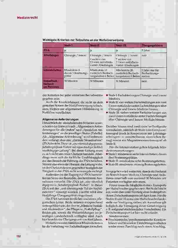 Vorschauseite 2: Zum neuen „Gestuften System von Notfallstrukturen in Krankenhäusern