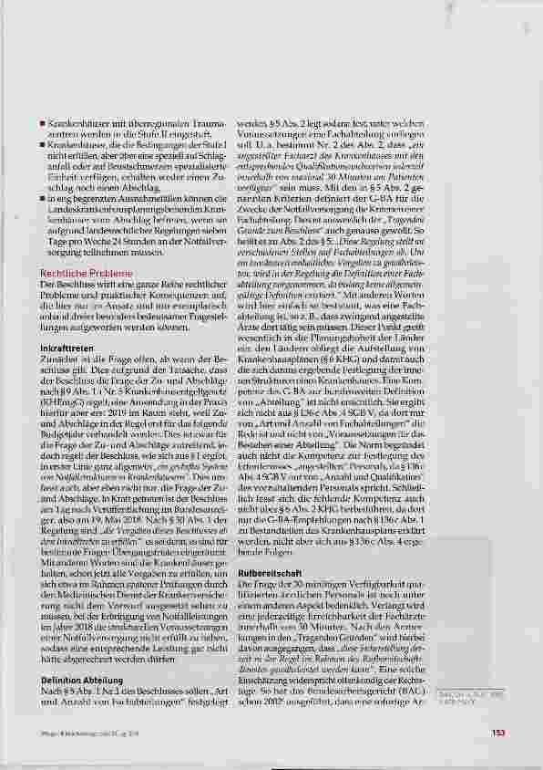 Vorschauseite 3: Zum neuen „Gestuften System von Notfallstrukturen in Krankenhäusern