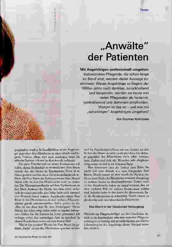 Vorschauseite 2: „Anwälte der Patienten