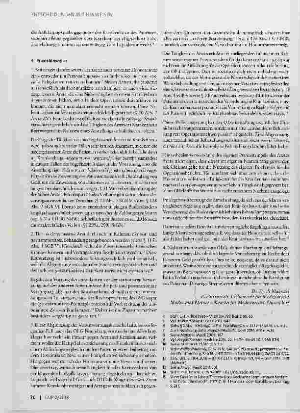 Vorschauseite 3: Haftung von Honorarärzten