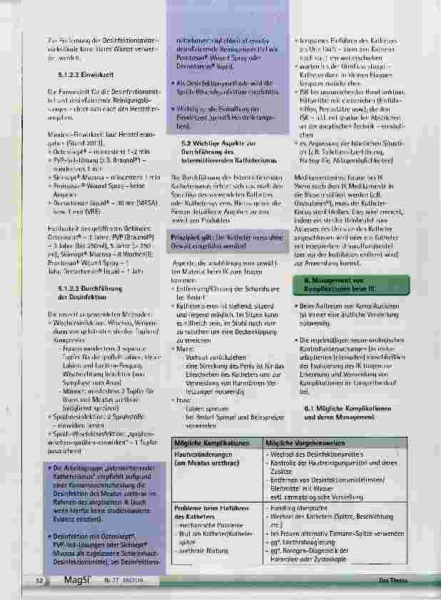 Vorschauseite 5: Management und Durchführung des Intermittierenden Katheterismus (IK) bei Neurogenen Blasenfunktionsstörunqen