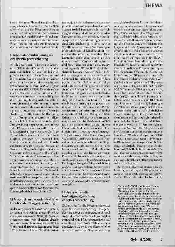 Vorschauseite 2: Skizze einer neuen Finanzierung der Pflegeversicherung