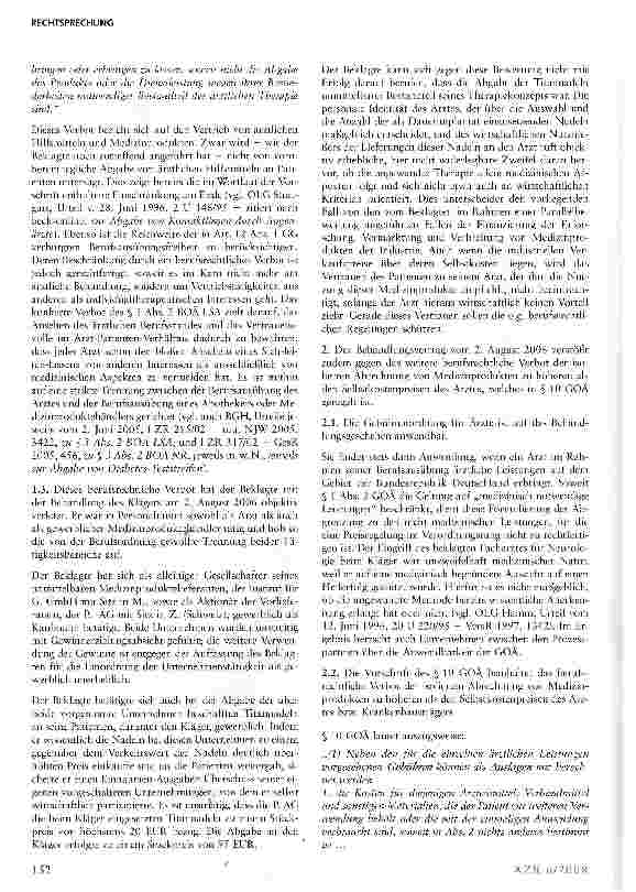 Vorschauseite 2: Ärztliche Berufsausübung und gewerbliche Tätigkeiten Handel mit Medizinprodukten