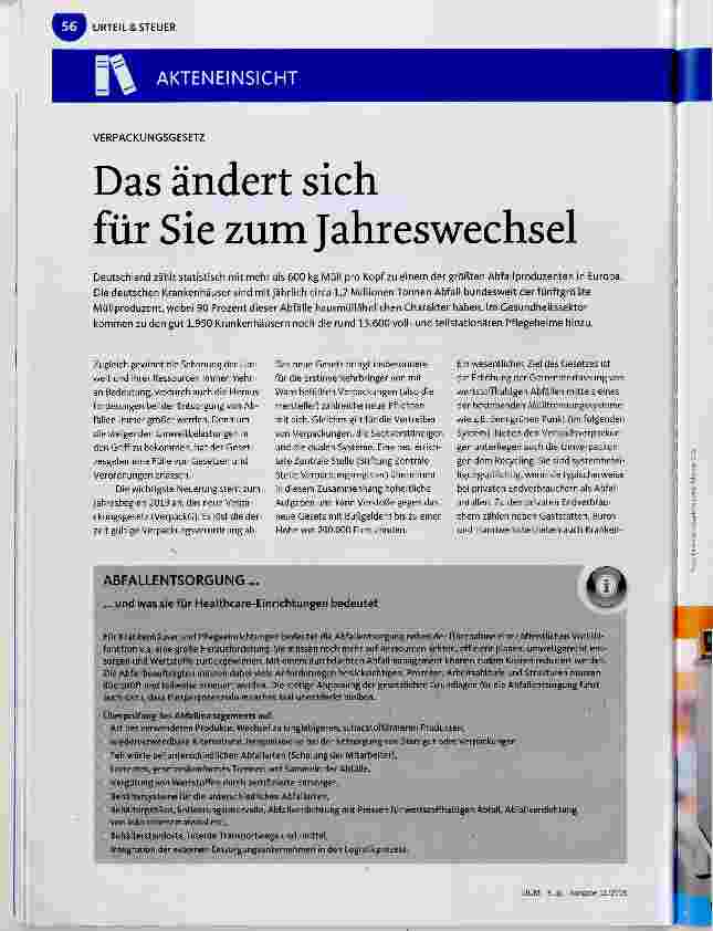 Vorschauseite 1: Das ändert sich für Sie zum Jahreswechsel